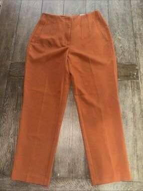 Nine West Women's Rust Orange Tailored Straight-Leg Pants